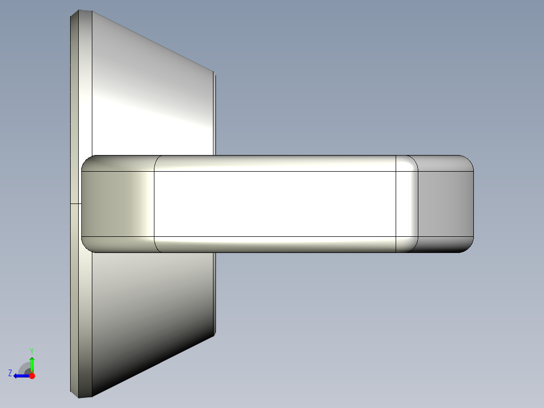 蝶形螺母-WING NUT M12 x 1.75mm Thread.IGS右视图