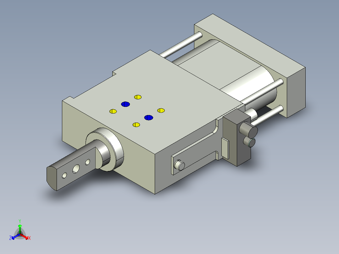 德克斯TUNKERS气缸数模SZK_63x40_A32_T12_TUENKERS正等轴测图