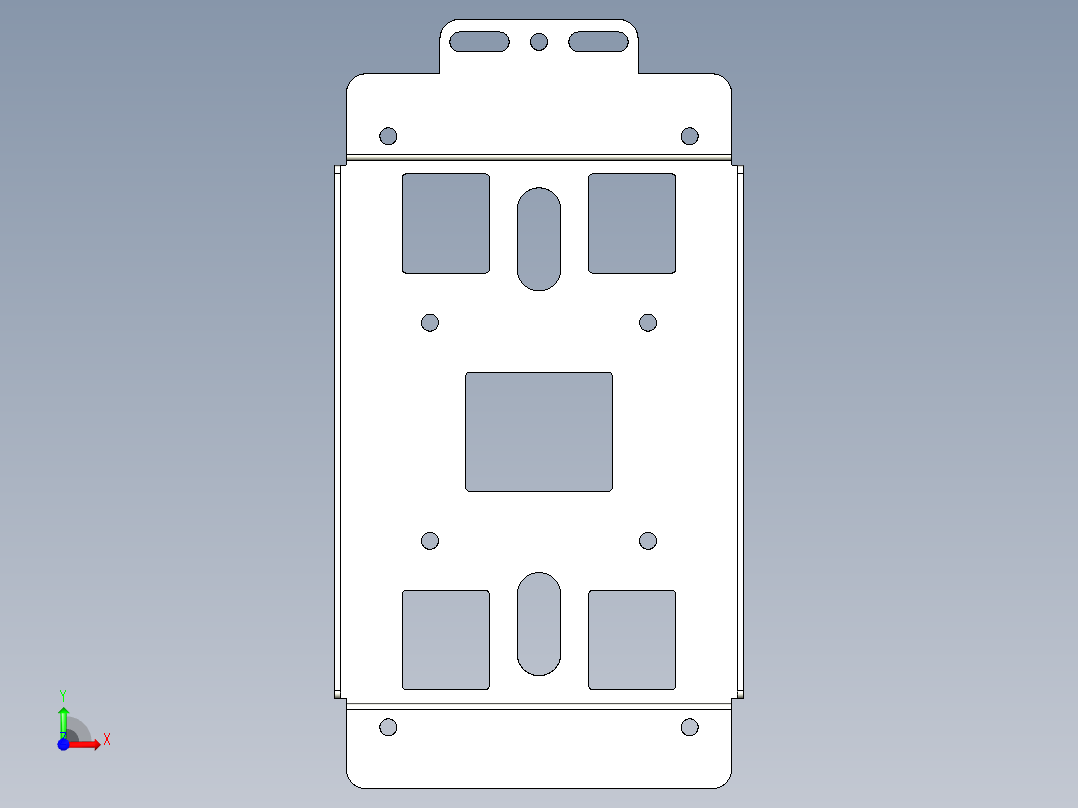 基恩士VT3-V7R_wall-bracketA_kc图纸模型前视图