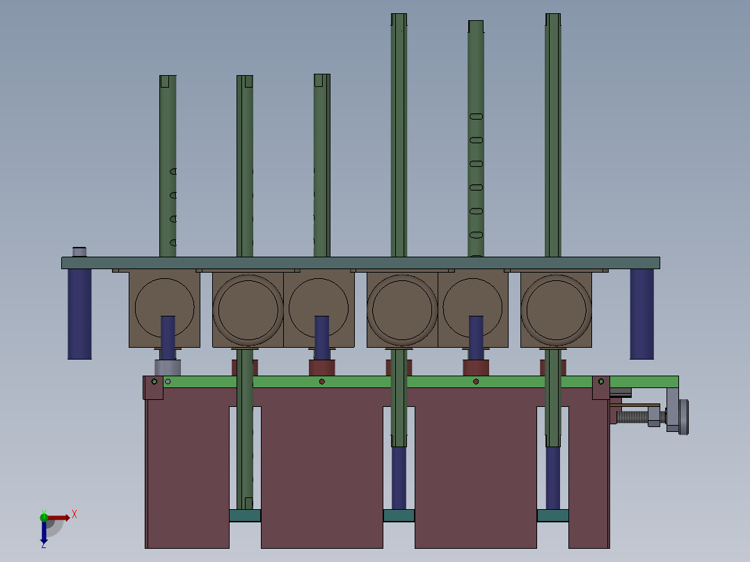 顶升送料组件（直线减速电机）俯视图