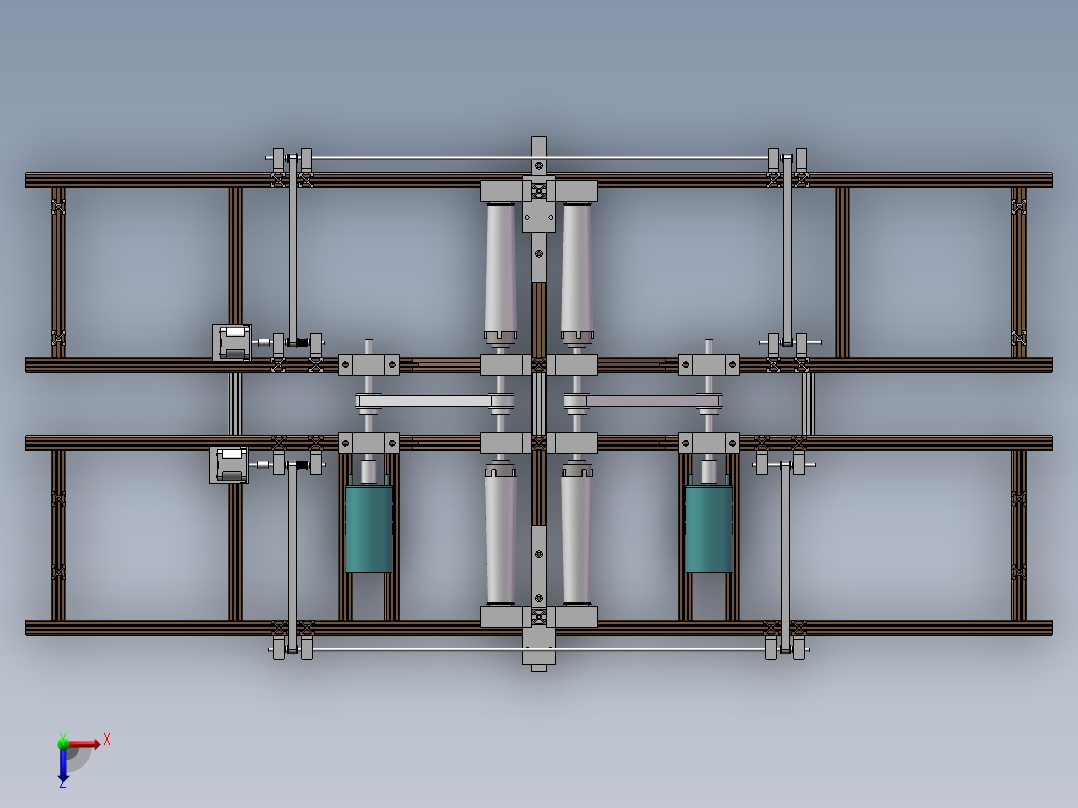 四轴绕线机设计俯视图