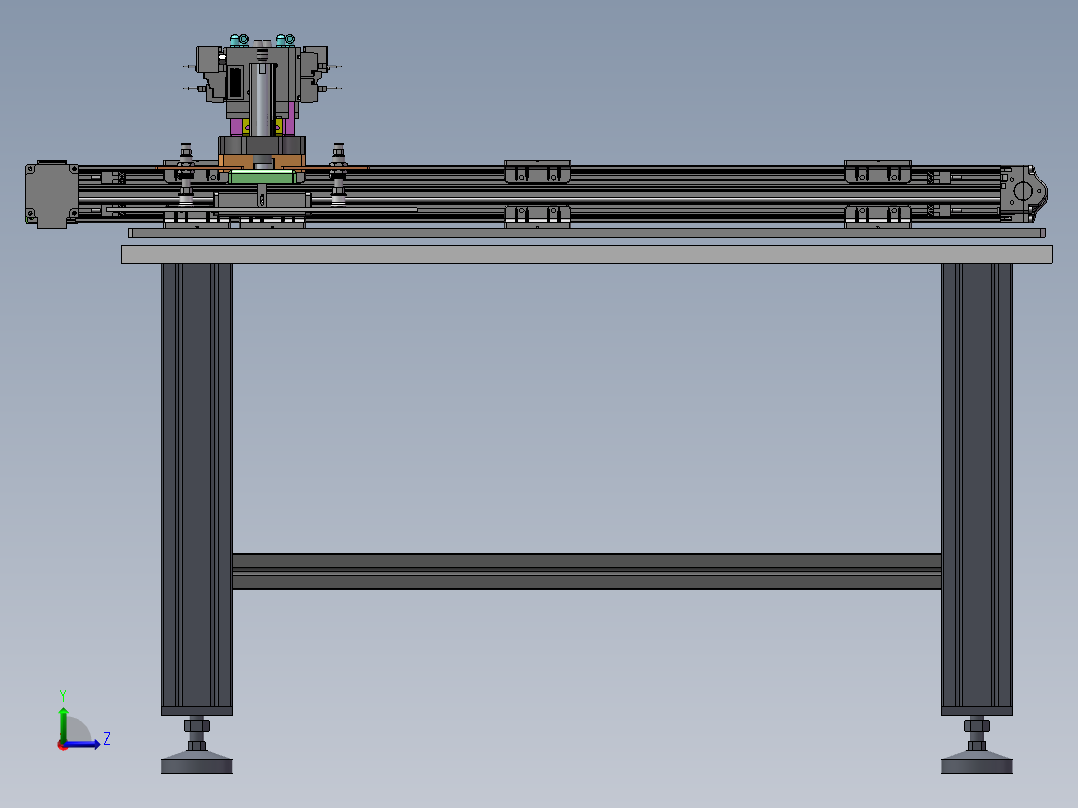 片状搬运机械手sw18可编辑左视图