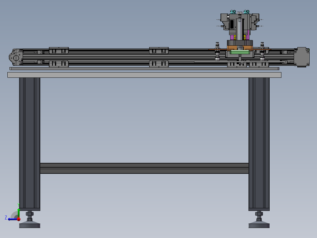 片状搬运机械手sw18可编辑右视图