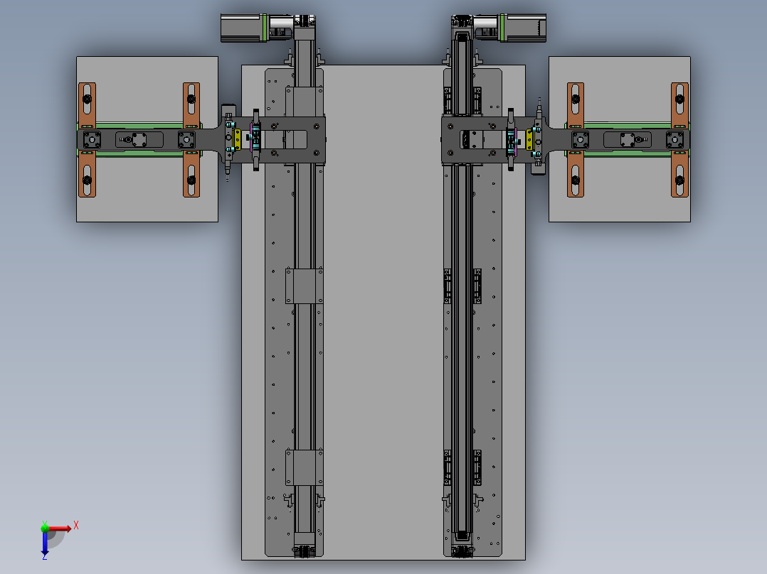 片状搬运机械手sw18可编辑俯视图