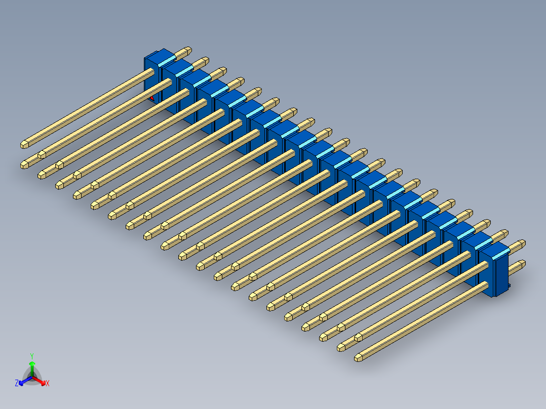 彩色公头100mil（2.54mm）系列-DS1021_blue_2x20p_100mil_Type19_rev1.0