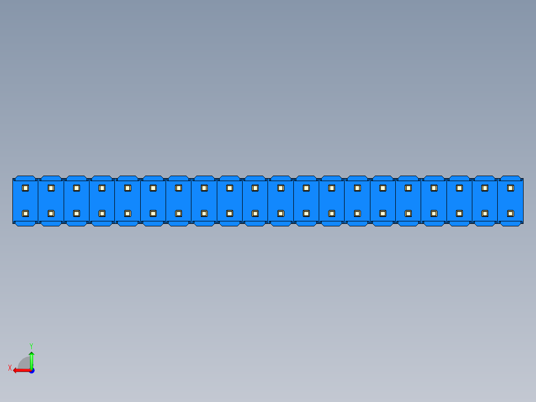 彩色公头100mil（2.54mm）系列-DS1021_blue_2x20p_100mil_Type19_rev1.0后视图