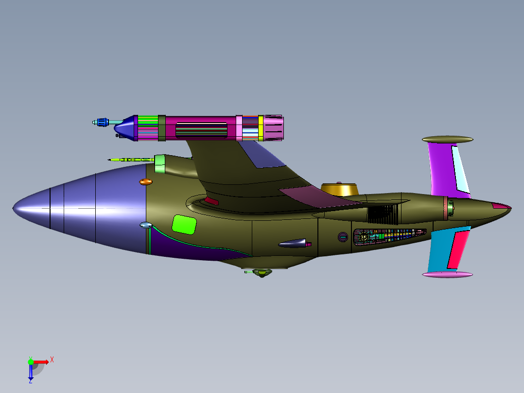 旗舰级空间探测器俯视图