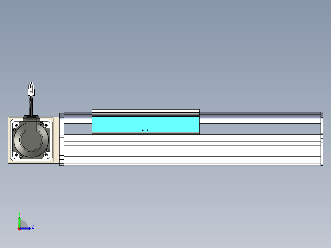 同步带滑台-半封闭B22-L100-C-S150-L-P75-D3-N5左视图