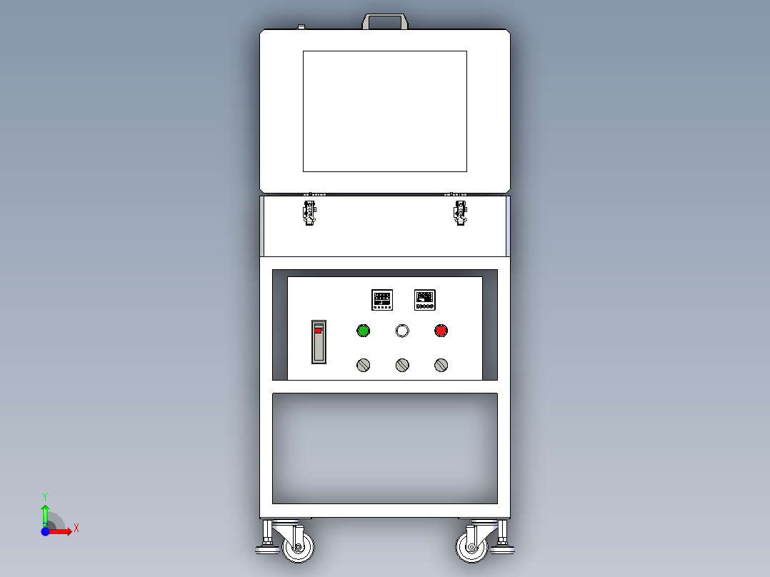 眼镜精密部件超声波清洗台前视图