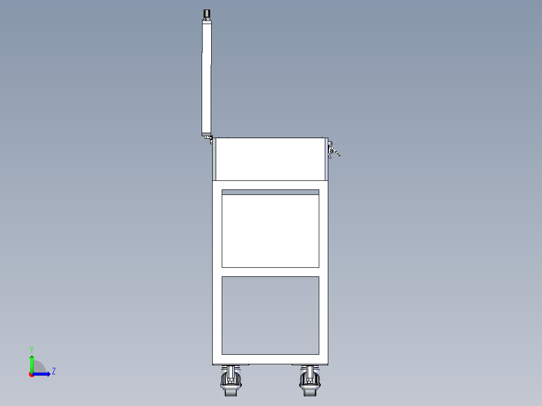 眼镜精密部件超声波清洗台左视图