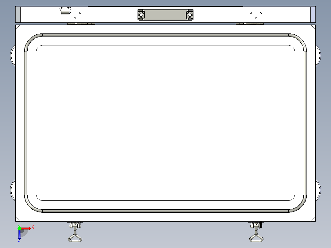 眼镜精密部件超声波清洗台俯视图