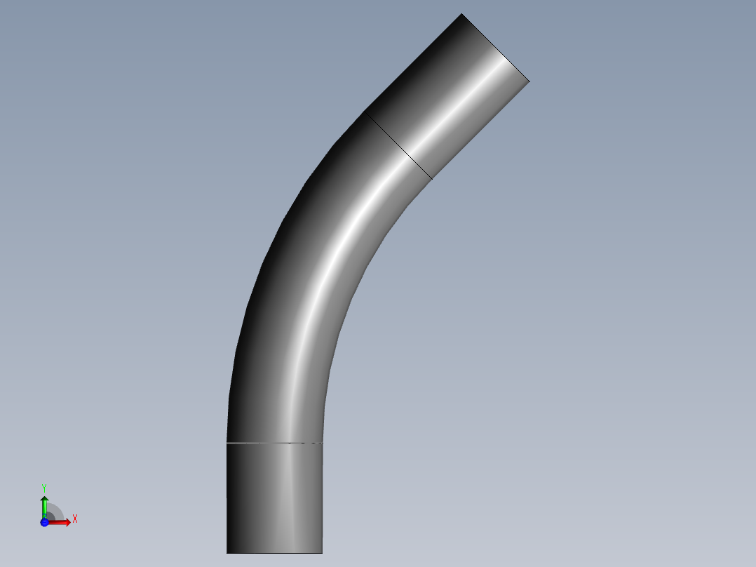 pvc conduit elbow-45deg std radius前视图