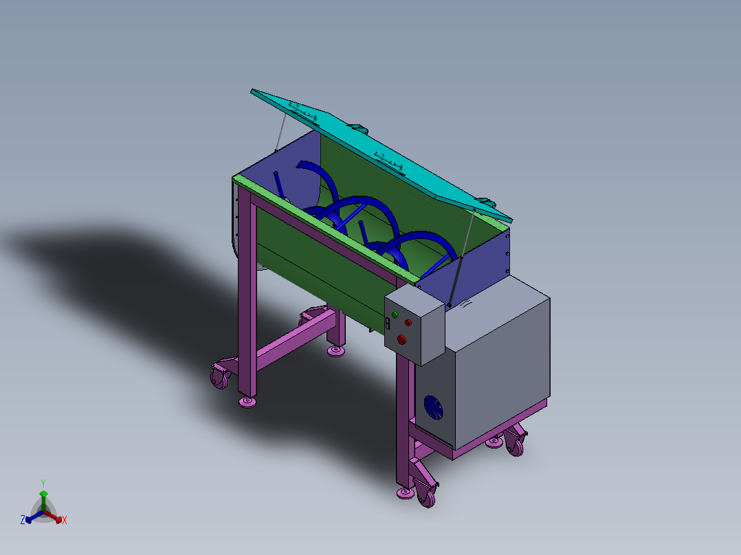 搅拌机正等轴测图