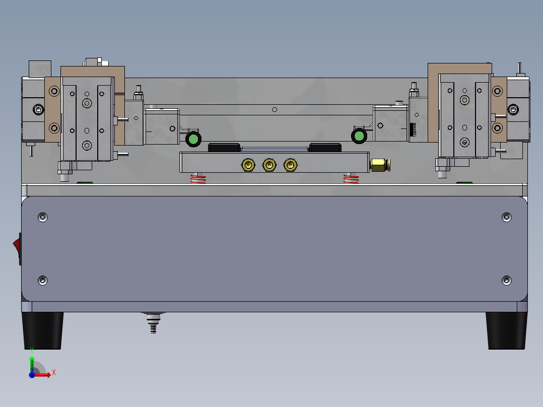 锂电池电芯半自动折角机前视图