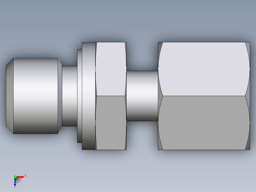 卡套式工业通用硬管接头EO_Standpipe_connector_EVGE08LMEDCF俯视图