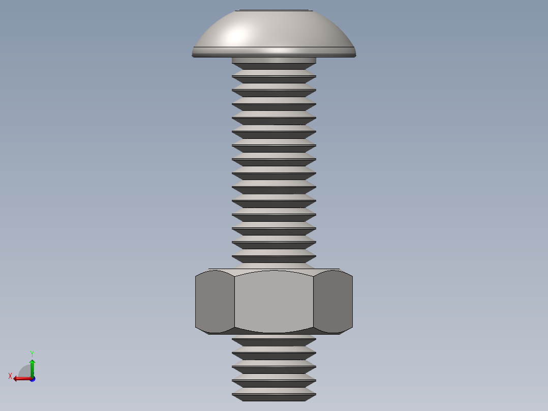 紧固件-M5 Stainless Round Head后视图