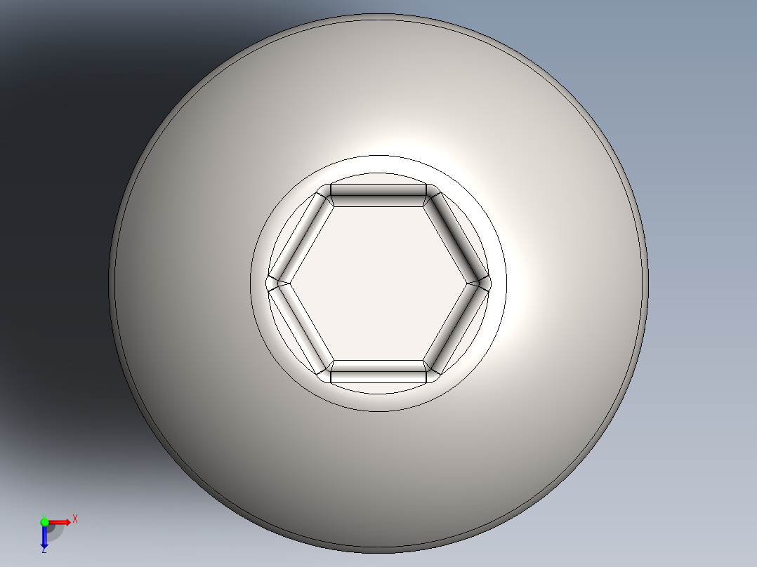 紧固件-M5 Stainless Round Head俯视图