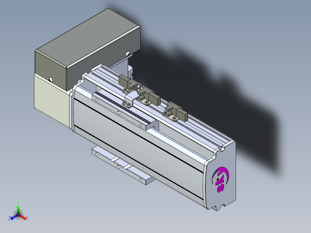 同步带滑台-半封闭B10H-L45-S50-RD-P40-D3
