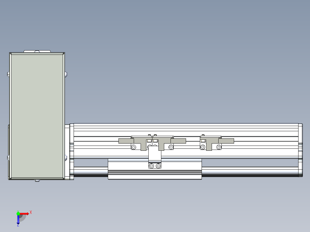 同步带滑台-半封闭B10H-L45-S50-RD-P40-D3俯视图