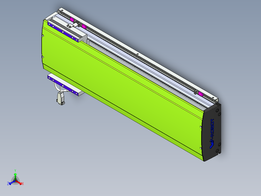 威洛博VL系列直线电机模组-VL22H2-S600正等轴测图