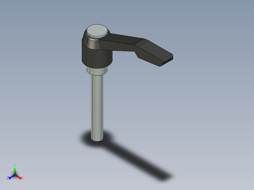 型材-KJN M8X55 CLAMPING LEVER 3842516848正等轴测图