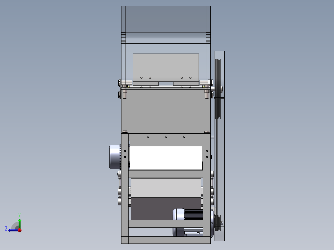 花生破壳机右视图