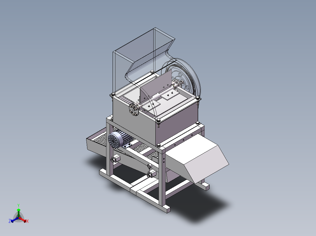 花生破壳机正等轴测图