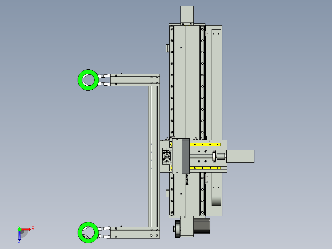 F632 简易型机床冲压机械手俯视图