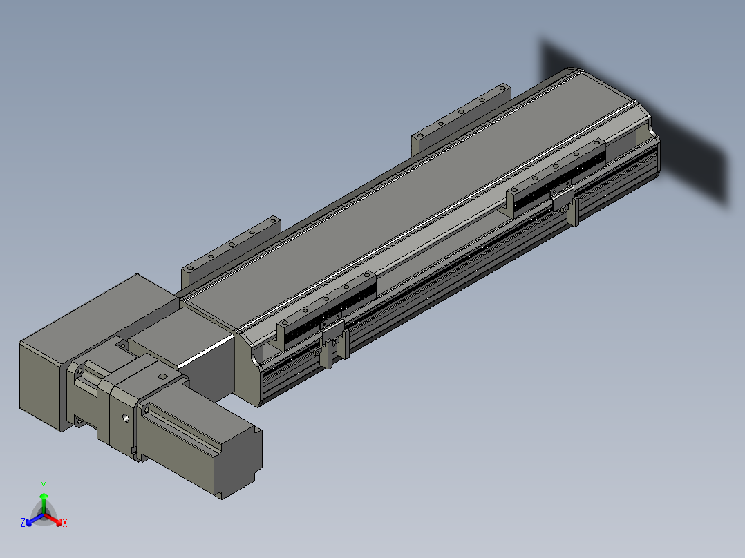 直线模组LHB17-L40-S350-BL设计图纸正等轴测图