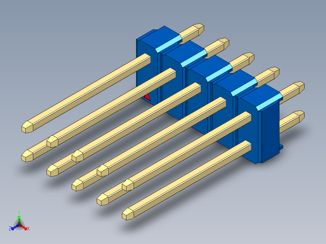 彩色公头100mil（2.54mm）系列-DS1021_blue_2x05p_100mil_Type5_rev1.0