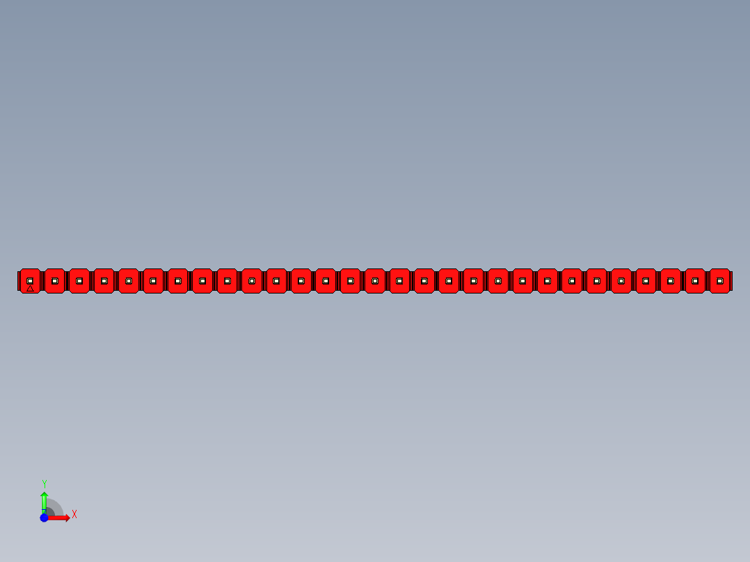 彩色公头100mil（2.54mm）系列-DS1021_red_1x29p_100mil_Type1_rev1.0前视图