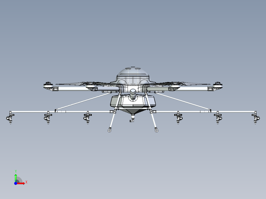 15KG六轴植保机前视图