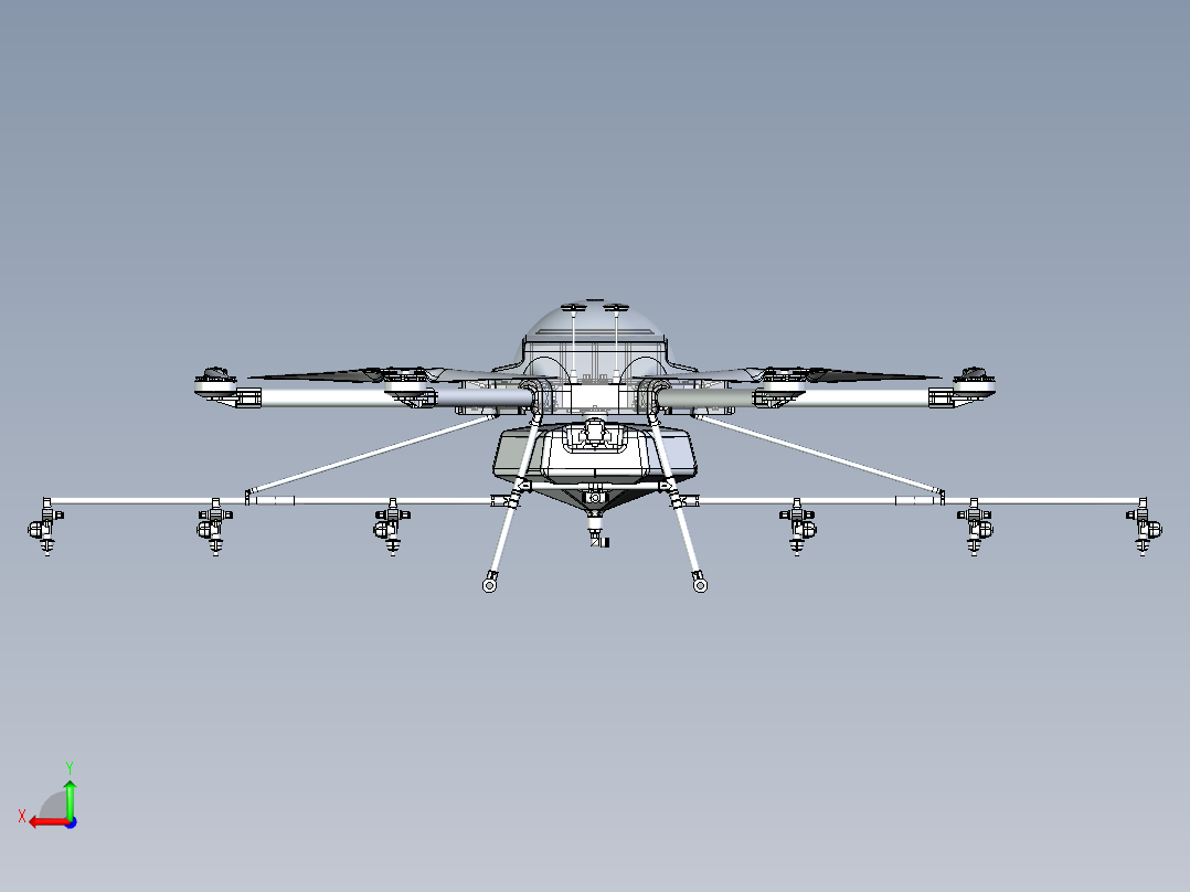 15KG六轴植保机后视图