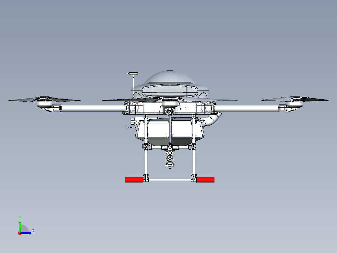 15KG六轴植保机左视图