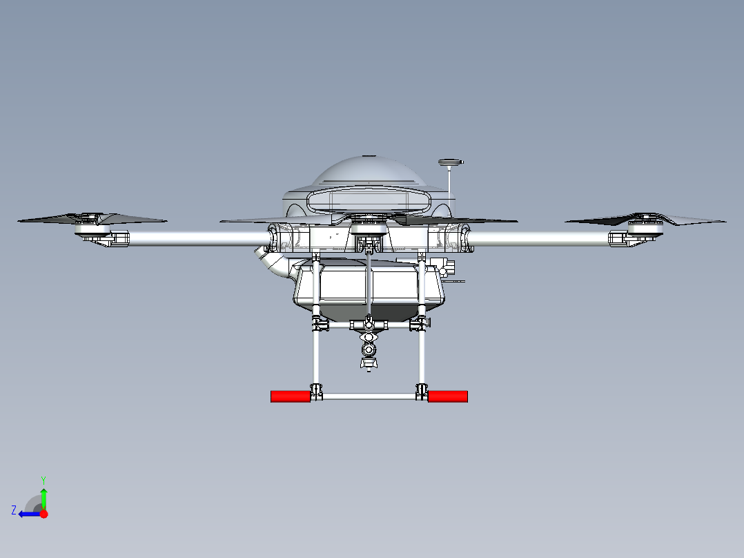 15KG六轴植保机右视图