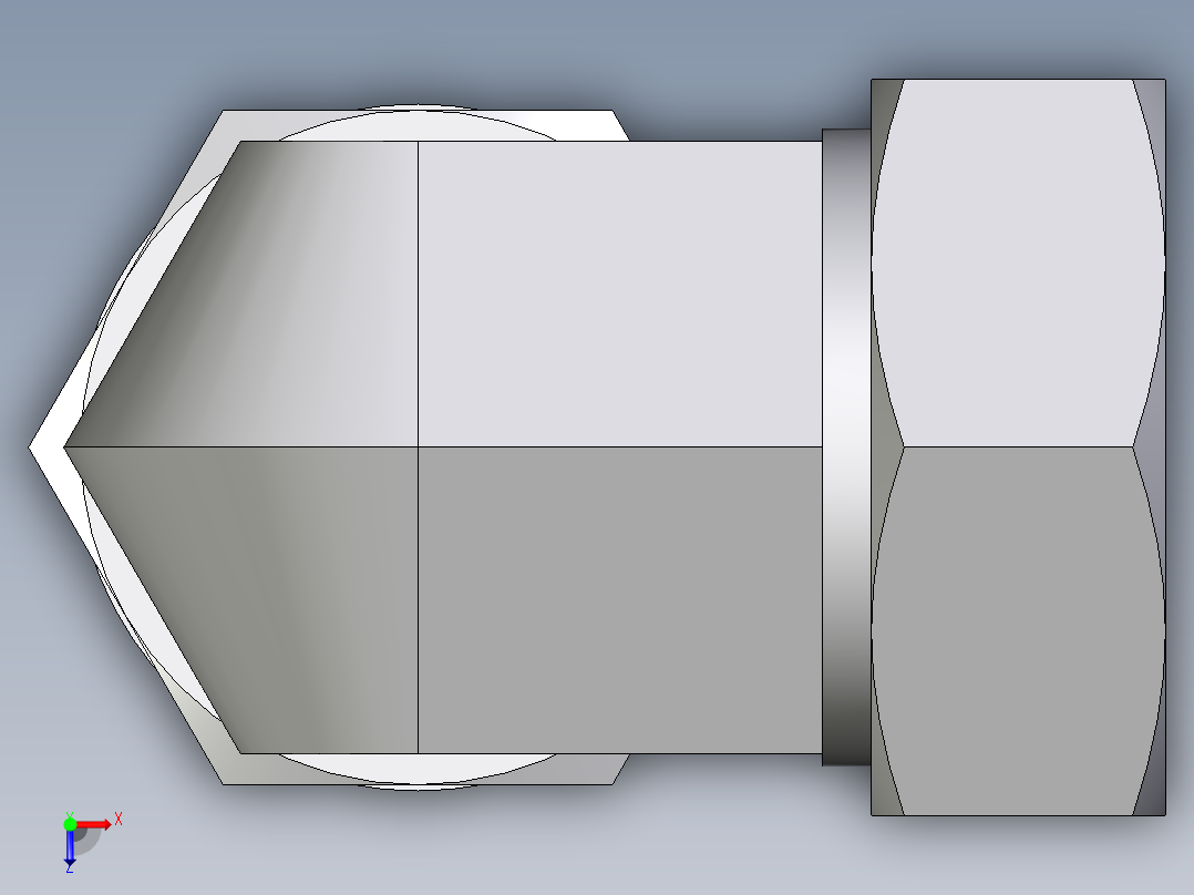 卡套式工业通用硬管接头EO_Adjustable_Locknut_elbow_WEE42ZLMCF俯视图