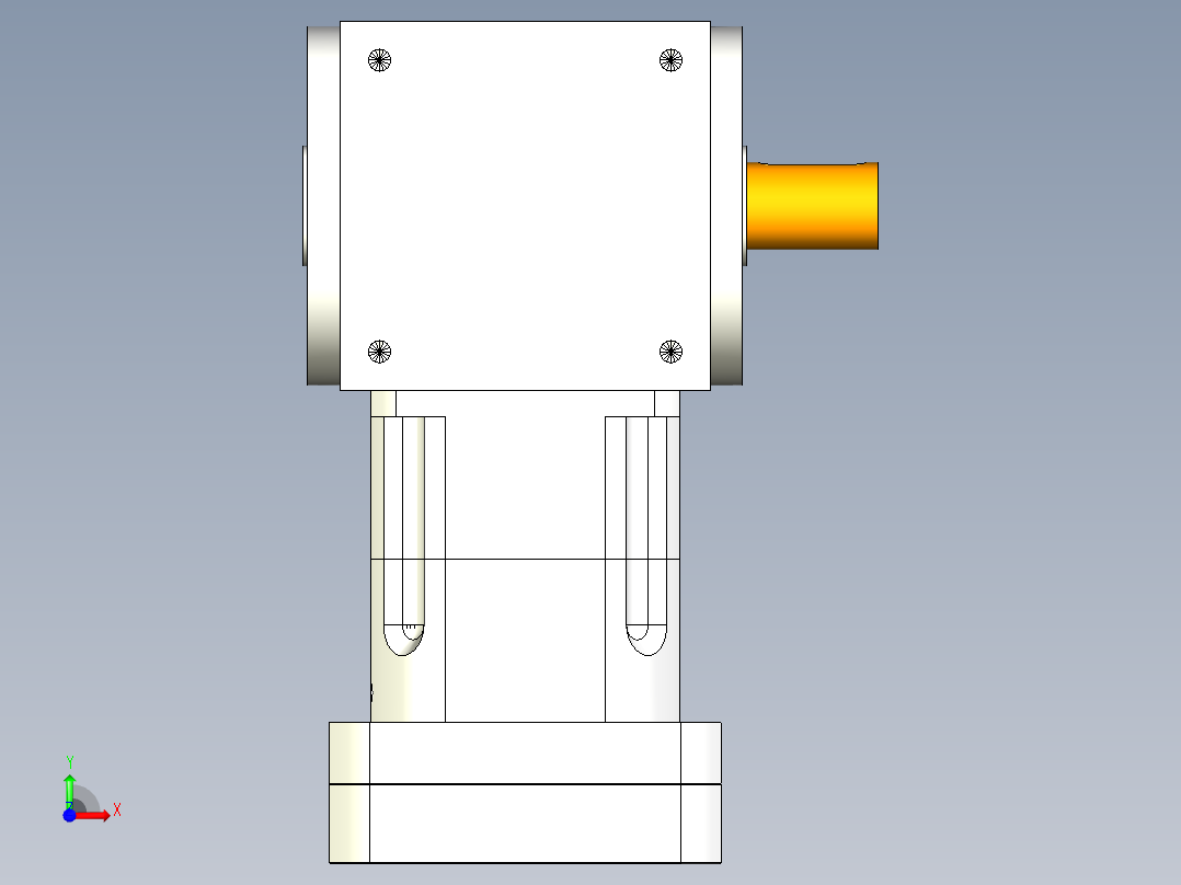 换向器PW170单轴 PGH142-L1 42-114.3-200-M12.stp前视图