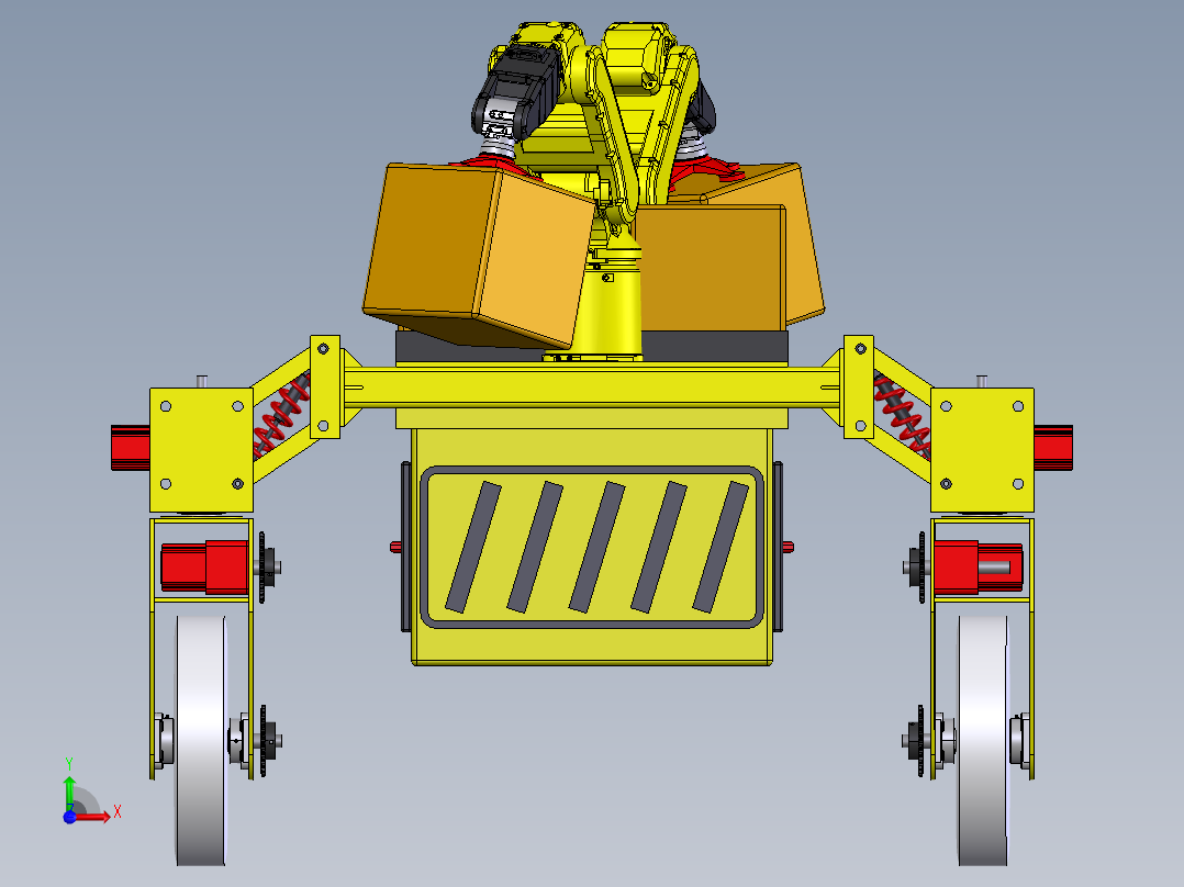 物流搬运机器人sw18可编辑前视图
