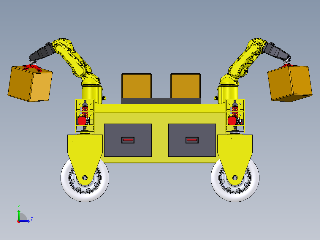 物流搬运机器人sw18可编辑左视图