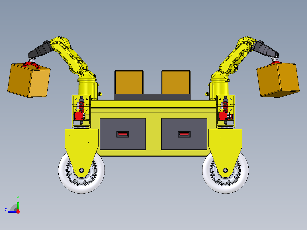 物流搬运机器人sw18可编辑右视图