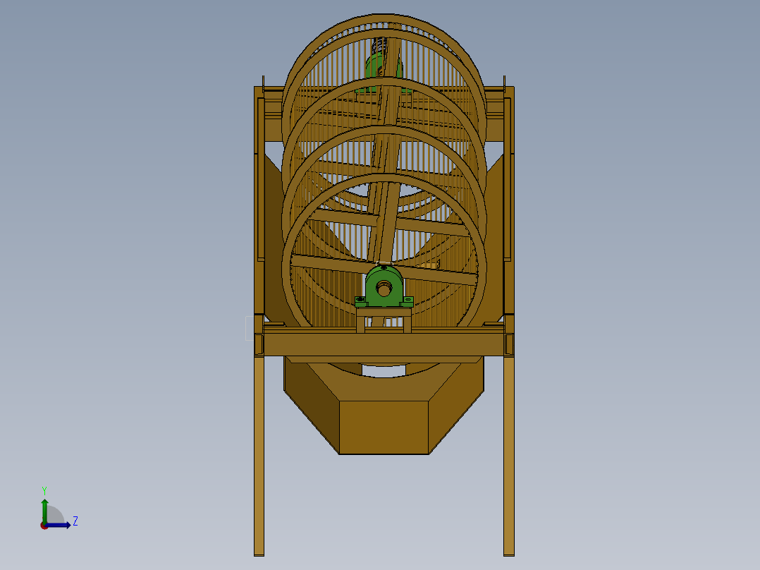 YGS50滚筒筛sw14可编辑左视图