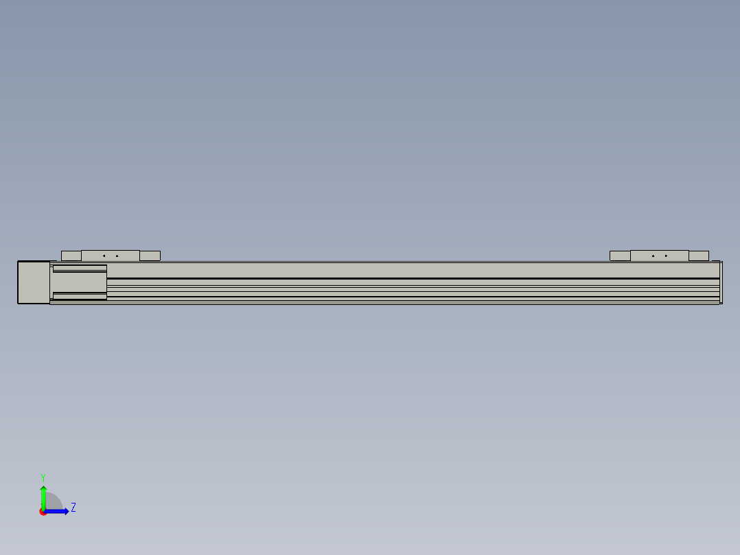 直线模组WG-LHC12-S900-L设计图纸左视图