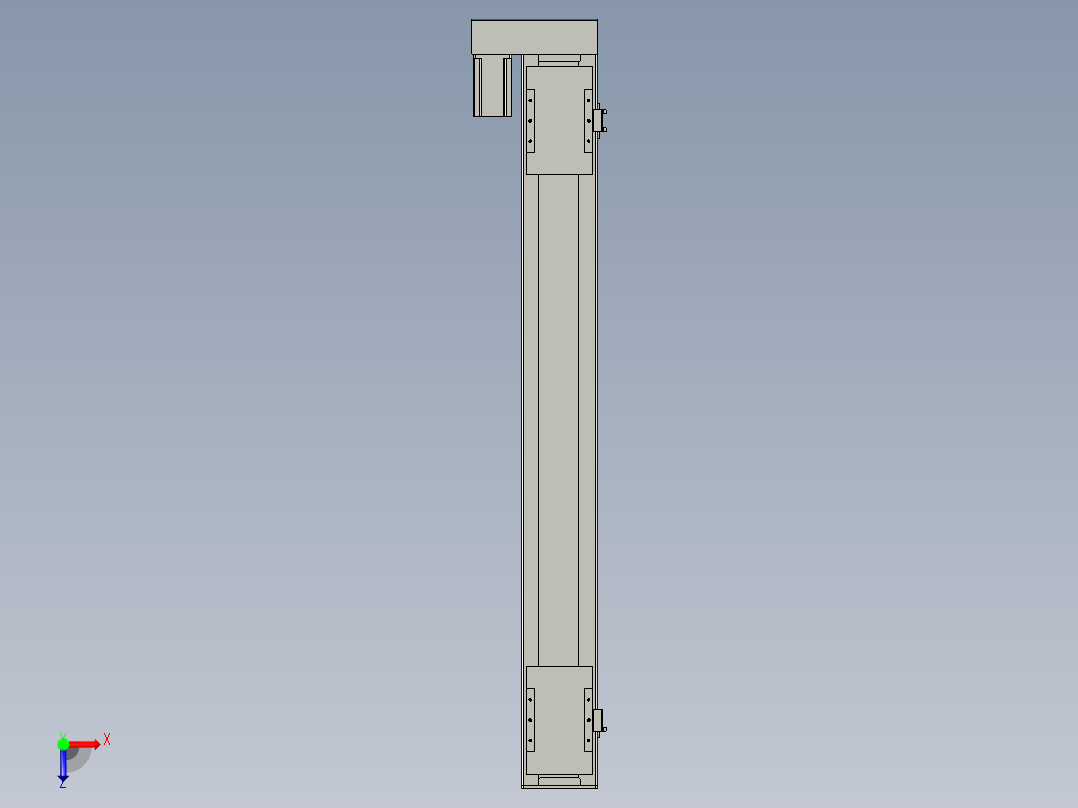 直线模组WG-LHC12-S900-L设计图纸俯视图
