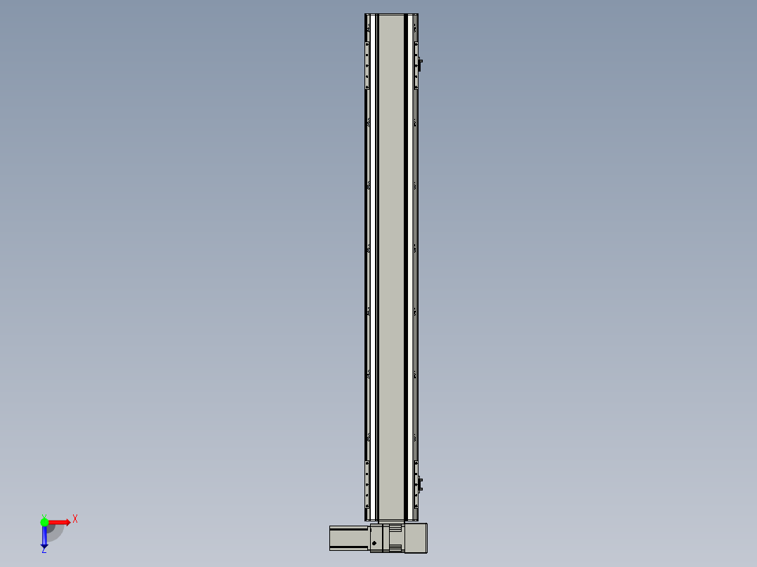 直线模组LHB17-L40-S1300-RU设计图纸俯视图