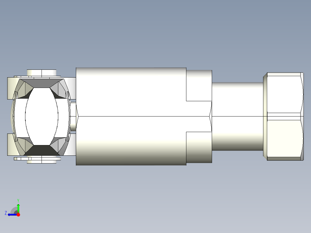 下壓夾具2331(C)-3D多系列多零件图纸模型右视图