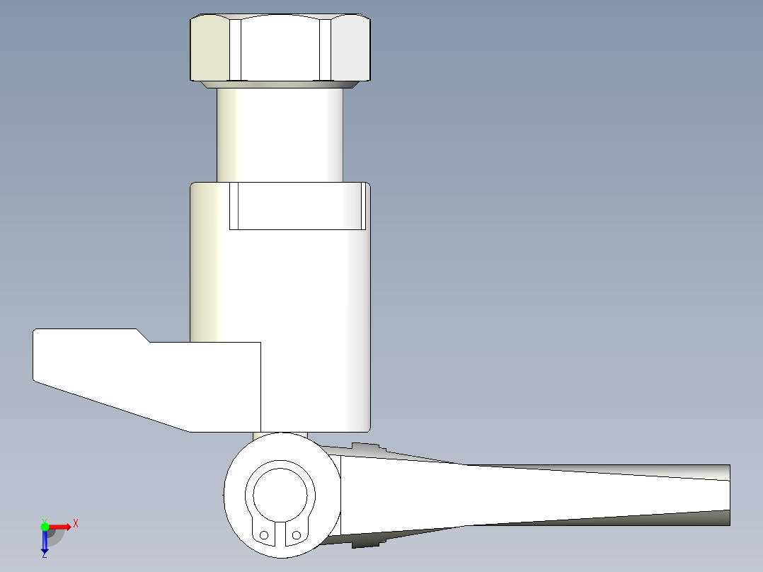 下壓夾具2331(C)-3D多系列多零件图纸模型俯视图