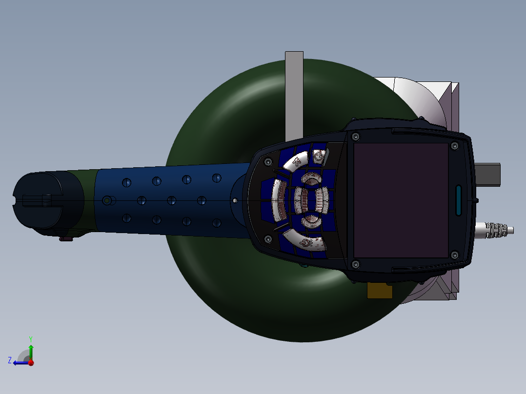 终端扫描仪 3D模型右视图