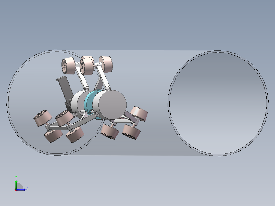 管道喷涂机器人总装三维(1)(1)(1)(1)左视图