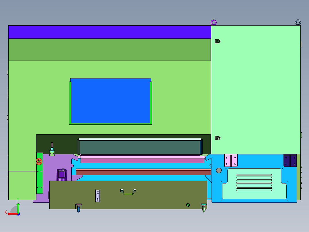 卧式高精密刀架ck6150机床后视图