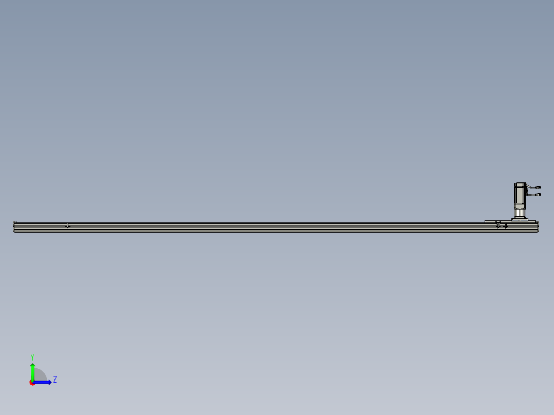 东锦齿条传动DH136G-S2550-BU-减速机+P400W左视图